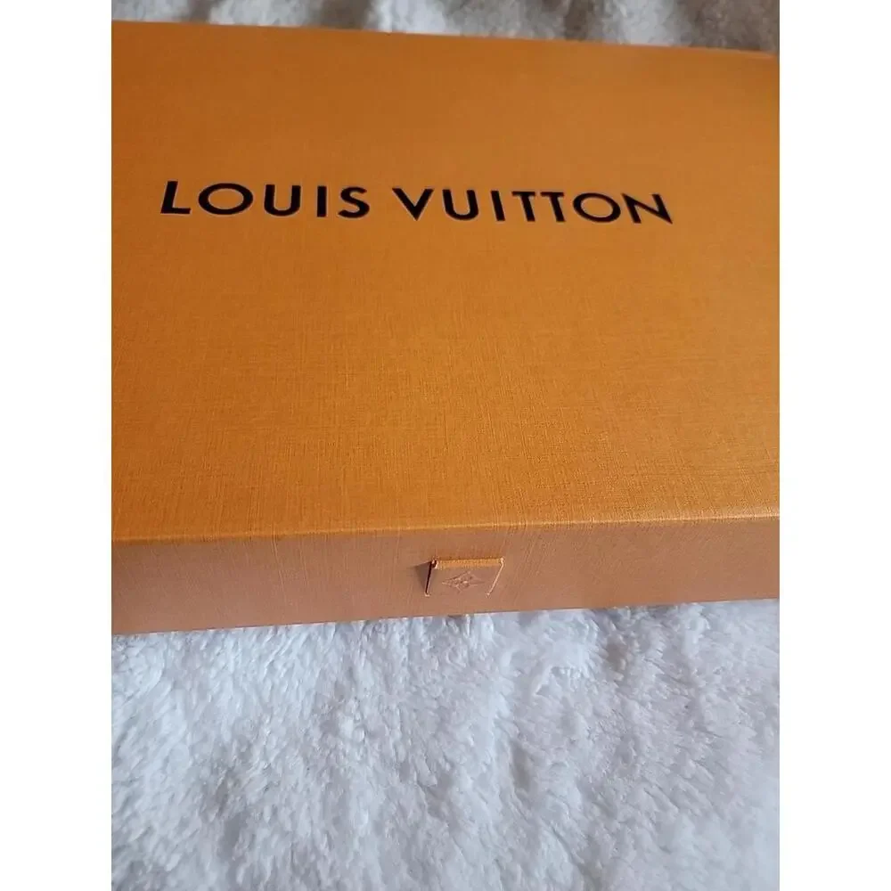 Louis Vuitton Empty Gift Box in Orange Carboard Logo Classic L 16 x W 11 x D 2